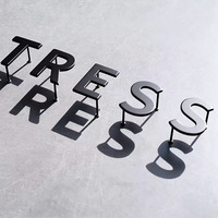 Letras del Alfabeto Personalizadas en Acero Inoxidable, Fabricante de Letreros, Corte Láser de Metal, Latón Dorado, Letras 3D para Hoteles, Decoración de Paredes
