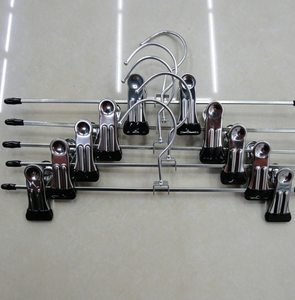 Metal PVC Coated Pants <b>Hanger</b> with Anti-Slip Clips, Non-Rust Metal Trouser <b>Hanger</b> for Clothing Store Garment Display - Product Image 2