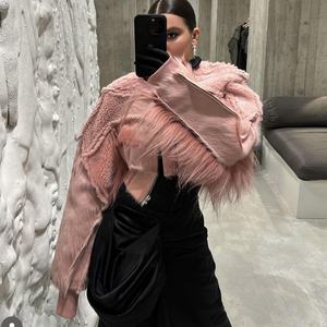 मेरिनो फर स्लिड गोल्ड फर जैकेट डिजाइन 2023 नई फैशन फर जैकेट - Product Image 2