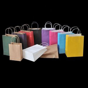 Bolsa de Papel Kraft Biodegradable al por Mayor, Colorida, para Compras, Extra Grande, con Base Ancha y Asa - Product Image 4
