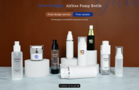 Bouteille en plastique vide rechargeable de pompe de torsion sans air de lotion cosmétique de sérum de 15ml 30ml 50ml bouteille vide en plastique de luxe de soin de la peau