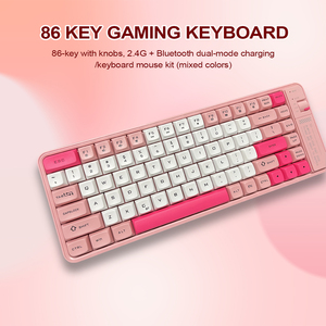 Dễ thương roseate bàn phím và chuột Combo BT 2.4Ghz Chế độ chơi game bàn phím chuột thiết lập cho cô gái - Product Image 5