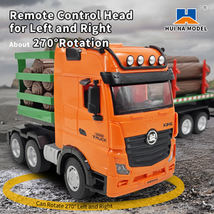 HUINA 1313 9CH modello in scala di 1:18 Semi-lega teleguidato legno trasporto autoproduzione giocattoli RC illuminazione telecomando - Product Image 4