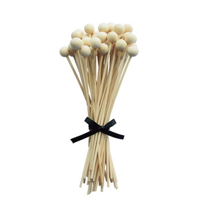 Perles en bois de diffuseur de parfum en gros, petit diamètre 3 cm, taille personnalisée, avec bâtonnets en rotin, décoration de parfum pour la maison et la voiture - Product Image 3