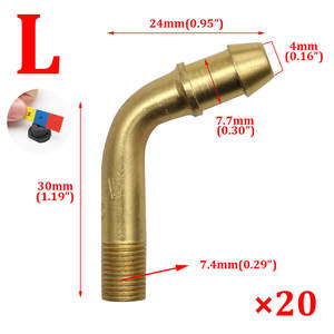 Adattatore per stelo valvola pneumatico esterno in ottone 20 set <span class=keywords><strong>L</strong></span> adatto per bici elettrica accessori per autocarri moto - Product Image 1