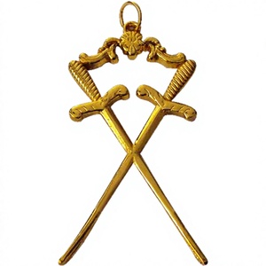 MASONIC REGALIA ORDEN DE ATELSTÁN CAPITÁN DE GUARDIA COLLAR JOYA-FREEMASON COLLAR ORO JOYA - Product Image 1
