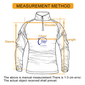 전술 기어 유니폼 개구리 정장 남자의 긴 소매 카모 셔츠와 바지 1/4 지퍼 - Product Image 2