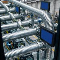 Tuyau flexible en acier inoxydable tressé SS316L sur mesure DN80 (3") à souder bout à bout 300LB pour usine pharmaceutique