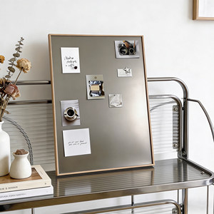 Marco Magnético de Acero Inoxidable para <span class=keywords><strong>Fotos</strong></span>, Color Madera, Moderno, Minimalista, DIY, Exhibición de <span class=keywords><strong>Fotos</strong></span> de Moda, Sensación de Alta Gama, Magnético para Refrigerador - Product Image 3