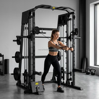 Zoshine Machine Smith multifonctionnelle tout-en-un, ensemble d'entraînement de force intégré, équipement de fitness pour la maison