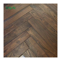 Parquet en chevrons couleur noyer de luxe, bois de teck chinois, préfini, laqué UV, pour usage intérieur, résidentiel et commercial