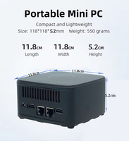 Home Office Mini PC Intel Core 12th I3 1215U DDR5 WiFi Wind11 Win10 2x Ethernet USB3.0 Type-C Ports HDMI Desktop Mini Computer