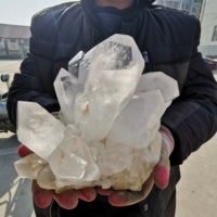 Venta al por mayor de cristales de cuarzo natural blanco transparente, grandes grupos de citrino ahumado, puntos de piedra de cuarzo en bruto curativos a la venta