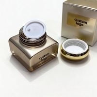 Flacon compte-gouttes de luxe vide pour cosmétiques, en verre doré, 100 ml, pour lotion, crème contour des yeux, sérum, pot d'emballage
