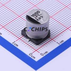 Condensador Electrolítico de Aluminio SMD EEEF0J102AP, D10xL10.2mm 1000uF 20% 6.3V 502.5mA-120Hz - Product Image 1