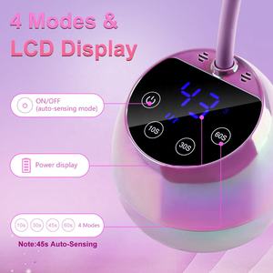 Fleur violette Rechargeable Mini <span class=keywords><strong>Sunuv</strong></span> <span class=keywords><strong>lampe</strong></span> de Table à ongles professionnel sans fil Gel lumière sèche-ongles UV <span class=keywords><strong>lampe</strong></span> à LED - Product Image 5