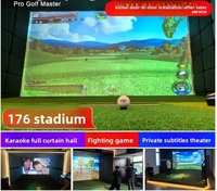 Simulateur de golf intérieur Global 2K HD 3D Home KTV Cinéma Ensemble complet Équipement Premium Simulateurs de golf 2K HD 3D