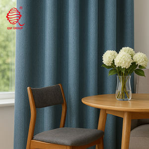 <span class=keywords><strong>Tissu</strong></span> de rideau occultant <span class=keywords><strong>en</strong></span> sergé large tissé aspect <span class=keywords><strong>lin</strong></span> teint 100% polyester poids lourd 290 g/m² avec une élégance naturelle - Product Image 5