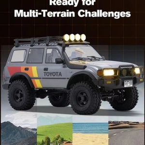 รถบังคับวิทยุ 1:10 FCX10 LC80 Land Cruiser RC Car 4WD ตัวถังโลหะ 4 ช่องสัญญาณ รีโมท 80 เมตร ระบบส่งกำลังความเร็วสูง/ต่ำ ไฟ LED เต็มรูปแบบ สาย USB สำหรับผู้เชี่ยวชาญ - Product Image 6