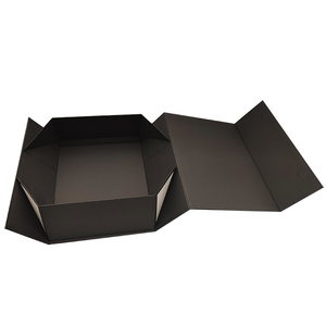 Custom Design Black Large Rigid Paper Cardboard Gift Packaging Magnetic Packaging Folding Box for Wedding Dress