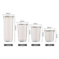 Canette en plastique PET transparente 380ml 500ml 600ml 1020ml pour boissons gazeuses et jus, avec anneau d'ouverture facile
