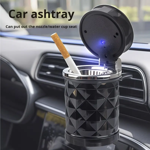 Cendrier de voiture portable universel, design moderne, créatif, avec lumière LED, étanche, détachable, personnalisable, vente chaude, directement de l'usine - Product Image 2