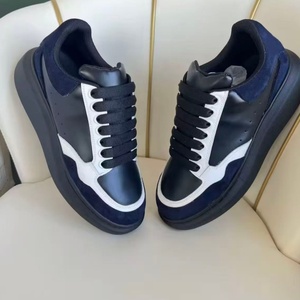 Zapatillas Chunky para Hombre, Color Azul Marino, Gamuza, Sin Cordones, Punta Redonda, Plataforma con Entresuela de EVA, Suela de Goma, Para Todas las Temporadas, Forro de Malla Acolchado - Product Image 3