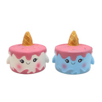Juguetes Antiestrés de PU de Rebote Lento y Duradero de Fábrica Jincan, Inspirados en Hamburguesas, Pasteles de Fresa y Unicornios