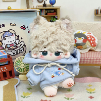 Peluches personnalisées, adorables, en tissu doux, faible MOQ, 20 cm, faites à la main, poupées Kpop avec rembourrage en coton PP et couleur personnalisée