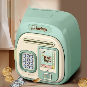 Savings Bank Cute Cartoon Fingerprint Piggy Pet Key <b>Lock</b> Access Large Capacity Safe Eco-friendly Plastic Modular Design <b>Box</b> - Product Image 6