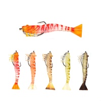 Leurre souple TAKEDO LV01 120mm 17g en forme de crevette, hameçon VMC 5/0, appât de pêche en TPR, leurre pour bar, leurre artificiel en forme de crevette, leurre souple de pêche