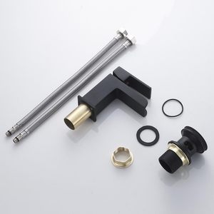 Modern Single Handle <strong>Waterfall</strong> Basin Tap Matt Black Brass Wall-Mounted Sink Mixer Tap with Waste, <strong>Waterfall</strong> Basin Faucet - Product Image 5