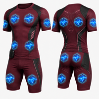 Combinaison d'entraînement EMS (Stimulation Musculaire Électrique), électrodes sèches sans fil, contrôle intelligent par application, combinaison de fitness respirante