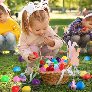 Promociones de restaurante de Pascua, lindos juguetes de peluche de conejito <span class=keywords><strong>en</strong></span> huevos de cápsula sorpresa para una experiencia gastronómica familiar - Product Image 6