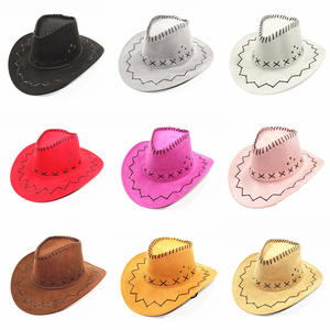 Chapeau haut de forme American Prairie imprimé personnalisé à large bord Chapeau de cow-boy <span class=keywords><strong>Ouest</strong></span> Hommes Femmes Activités de plein air Beach Party Horse Riding - Product Image 3