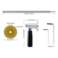 LOZLIN Coupe-tuyau en PVC à l'intérieur, tige hexagonale 1/4 "avec roue diamantée et guide de profondeur 7" pour perceuse à percussion/perceuse