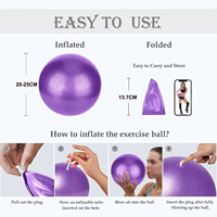 Ballon de Pilates Mini Thérapeutique 20-25CM pour Exercices de Renforcement Musculaire, Yoga et Équilibre Physique – Équipement d'Entraînement Yoga