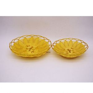 Wholesale <strong>Cheap</strong> Washable Poly Rattan Wicker Woven Fruit <strong>Basket</strong> Plastic Food <strong>Basket</strong> for Home - Product Image 6