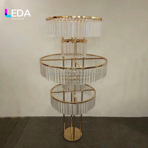 Soporte de Flores de Metal Acrílico Clásico de Alta Calidad LEDA para Decoración de Centro de Mesa de Boda - Product Image 6