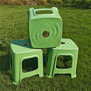 Living Room <b>Stool</b> 50cm Stackable <b>Plastic</b> Modern Design Home Furniture - Product Image 1