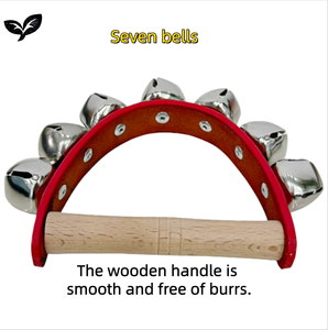 Campana <span class=keywords><strong>de</strong></span> Manivela <span class=keywords><strong>de</strong></span> Cuero con Mango <span class=keywords><strong>de</strong></span> Madera Orff Toys, Sonido Nítido y Claro, Venta al por Mayor - Product Image 5