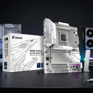 Nouvelle carte mère GIGABYTE B860 AORUS ELITE WIFI7 ICE E-ATX DDR5 Intel SATA PCI-E 5.0 9200MT/s Design blanc pour PC de jeu - Product Image 2