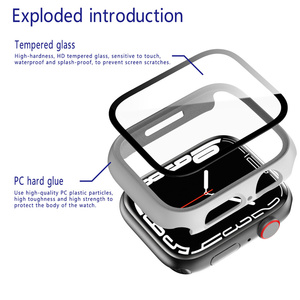 Smartwatch Funda completa Película templada Protector de pantalla Funda de reloj para <span class=keywords><strong>Apple</strong></span> <span class=keywords><strong>Watch</strong></span> 10 9 <span class=keywords><strong>8</strong></span> 7 Funda <span class=keywords><strong>45mm</strong></span> 41mm - Product Image 3