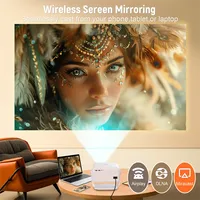 Velec Android 13 4K natif 1080P 650ANSI mise au point automatique WiFi6 BT5.2 projecteur de cinéma portable pour la maison et l'extérieur