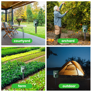 2025 Thiết Kế Mới Trang Trại USB Có Thể Sạc Lại Ngoài Trời Năng Lượng Mặt Trời Siêu Âm Động Vật Không Thấm Cho Chuột Chim Lợn Hoang Dã Fox Gấu Trúc Mèo Con Chó - Product Image 6