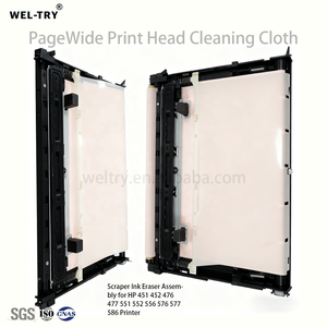 WEL-TRY pour <span class=keywords><strong>HP</strong></span> – Ensemble de 10 lingettes et grattoirs de <span class=keywords><strong>nettoyage</strong></span> de tête d'impression, effaceurs d'encre pour imprimantes <span class=keywords><strong>HP</strong></span> 451, 452, 476, 477, 576, 577, 586 A4 - Product Image 3