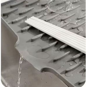 <b>Small</b> Food-Grade Silicone Rectangle Drainage Kitchen Drying <b>Mat</b> Non-Slip Dish Countertop <b>Mats</b> & Pads - Product Image 4