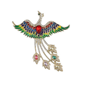 Gran oferta Unisex aleación Fénix broche Pin estilo chino boda ramillete accesorios para fiesta de compromiso o regalo - Product Image 1