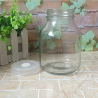 Pot en verre transparent professionnel de 650 ml pour la culture de tissus végétaux avec bouchon en plastique pour usage domestique