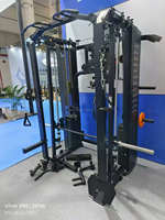 Dinuo Multi Functional Home Gym Smith Machine Cable Crossover Power Rack, Station d'entraînement tout-en-un pour la musculation du corps entier